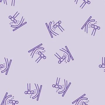 Metalworking blacksmith line seamless pattern Stock Illustration