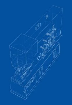Metalworking CNC machine Stock-Illustration