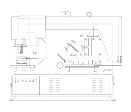 Metalworking CNC machine Illustrazione stock