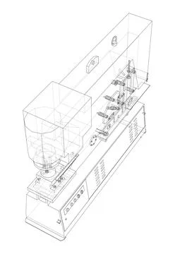 Metalworking CNC machine Illustrazione stock