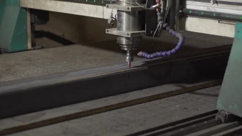 Metalworking CNC milling machine. Close up. Stock Footage 126276620