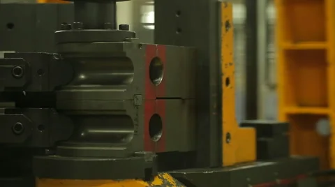 Metalworking CNC milling machine. Cutting metal modern processing technology Stock Footage 68992105