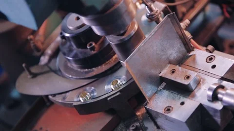 Metalworking CNC milling machine. Cutting metal modern processing technology Stock Footage 73574807
