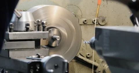 Metalworking CNC milling machine. Cutting metal modern processing technology. Stock Footage 77503837