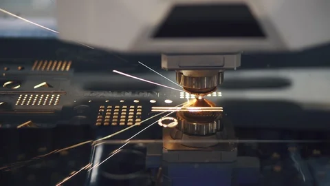 Metalworking CNC milling machine. Cutting metal modern processing technology Stock Footage 105814933