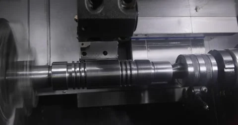 Metalworking CNC milling machine. Cutting metal modern processing technology. Stock Footage 154761876