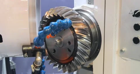Metalworking CNC milling machine. Cutting metal modern processing technology. Stock Footage 154762812