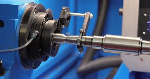 Metalworking CNC milling machine. Cutting metal modern processing technology. Stock Footage 159750573
