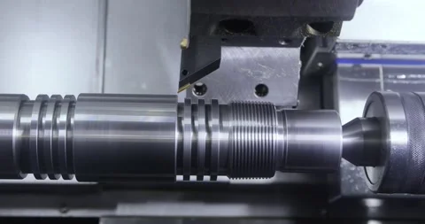 Metalworking CNC milling machine. Cutting metal modern processing technology. Stock Footage 159750838