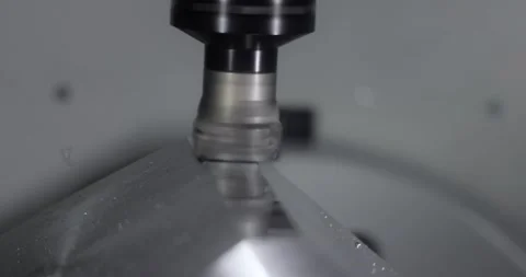 Metalworking CNC milling machine. Cutting metal modern processing technology. Stock Footage 200828462