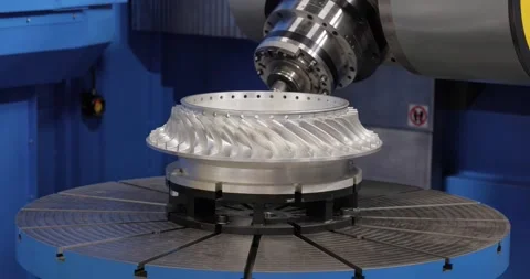 Metalworking CNC milling machine. Cutting metal modern processing technology. Stock Footage 210803466