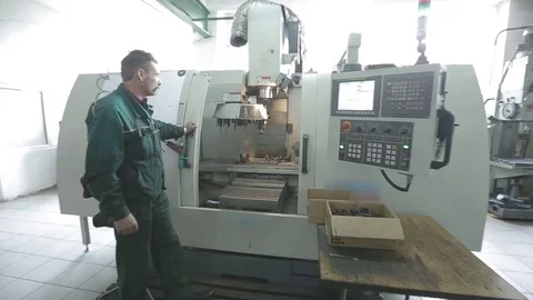 Metalworking CNC Milling Machine Stock Footage 71008525