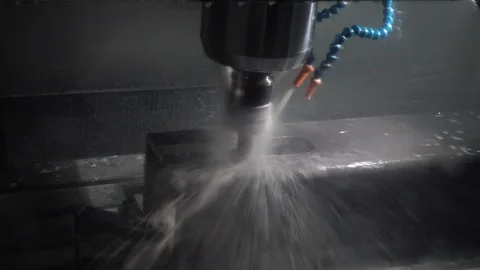 Metalworking by cnc milling machine. Stock Footage 119870106