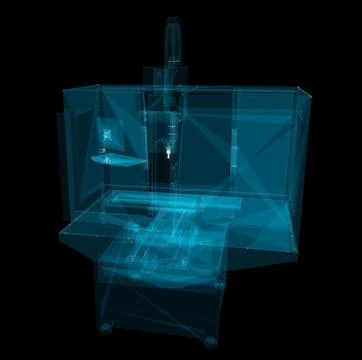 Metalworking CNC milling machine Stock Illustration