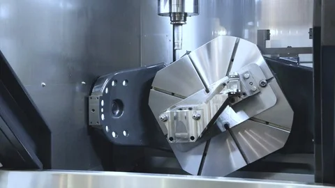 Metalworking CNC milling machine modern processing technology Stock Footage 106887643