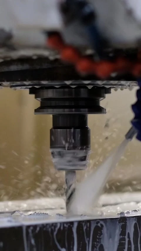 Metalworking Cnc Milling Machine Vertical Video Video stock 334875126
