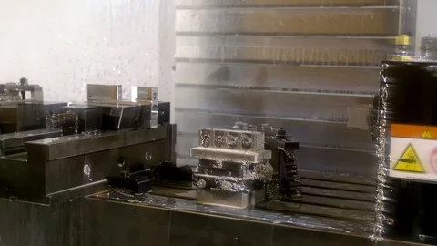 Metalworking CNC milling machine a weapons factory. Stock Footage 102804998