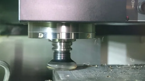 Metalworking cutting process. Mill cutter machining metal Stock Footage 84118176