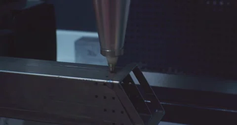 Metalworking equipment.laser processing of metal by a modern CNC machine tool Stock Footage 242283831