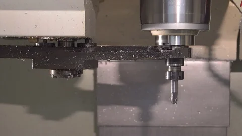 Metalworking at the factory. The computer-contro Machine with program control. Stock Footage 80235088