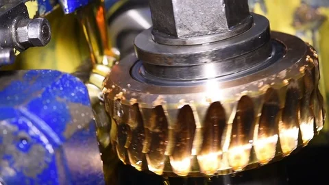 Metalworking: gearwheel machining Stock Footage 84568465