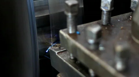 Metalworking lathe Video stock 875192