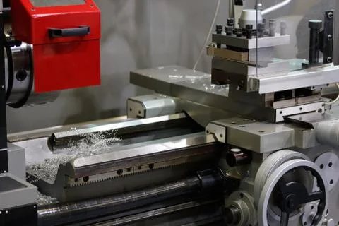 Metalworking lathe machine Stock Photos