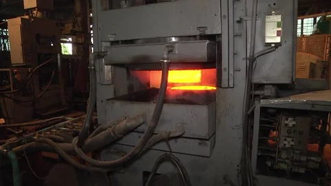 Metalworking machine, at work, at the factory Stock Footage 146864578