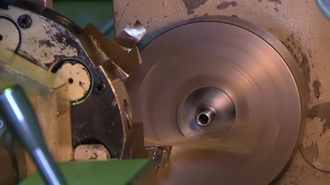 Metalworking machine, at work, at the factory Stock Footage 146864590