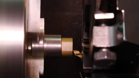 Metalworking machine, at work, at the factory Stock Footage 146864607