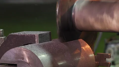 Metalworking machine, at work, at the factory Stock Footage 146864618