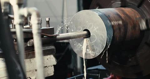 Metalworking machines. The metal workpiece is processed on an electric machine Stock Footage 167332759