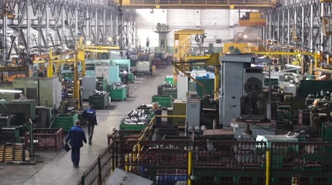 Metalworking plant Stock Footage 60762495
