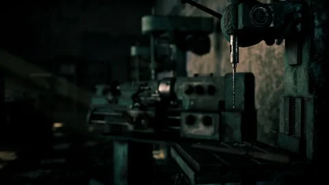 Metalworking process in a workshop with tools and machinery at work Stock Footage 310501067
