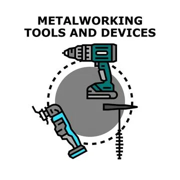 Metalworking tools and devices for craftsmanship and repair Stock Illustration