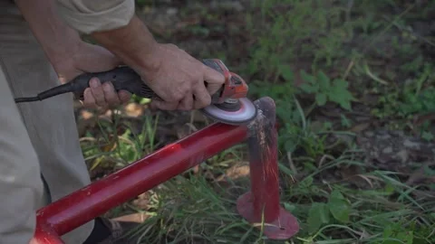 Metalworking Using of power tools in construction and repair Stock-Footage 169221678