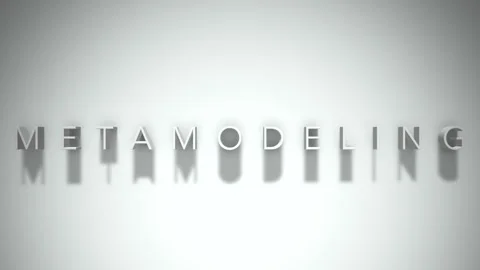 Metamodeling 3D title animation with shadows on a white background Stock-Footage 297816942