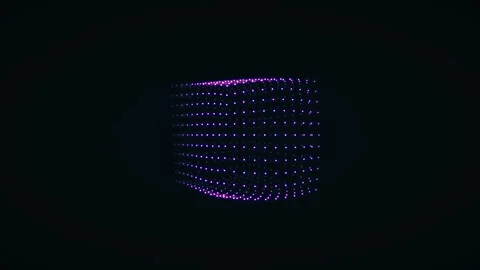 Metamorphose of amorphous cube shape from dots with wavy surface Stock Footage 245240322