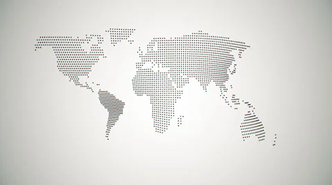 Metamorphose of amorphous earth map on plane surface Stock Footage 65370767