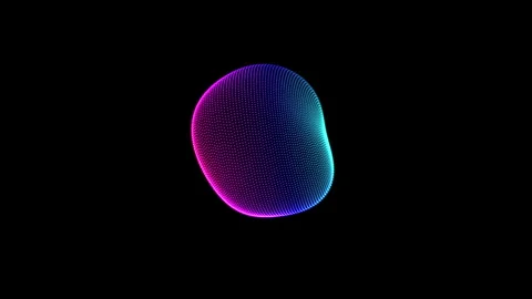 Metamorphose of amorphous pink shape from particles, Stock Footage 299563679