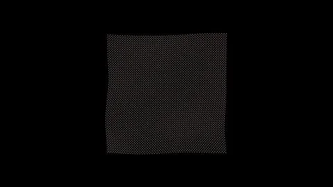 Metamorphose of amorphous plane surface from dots, abstract animation of futu Stock Illustration