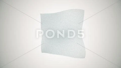 Metamorphose of amorphous plane surface from dots, abstract animation of futu Stock Illustration