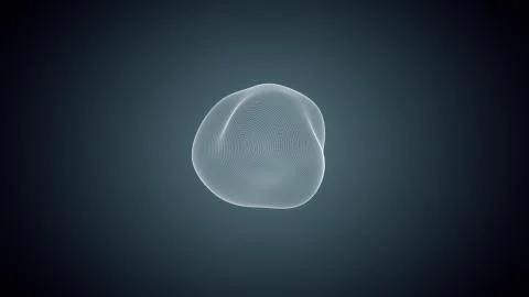 Metamorphose of amorphous shape from dots and lines, abstract animation of fu Stock Illustration