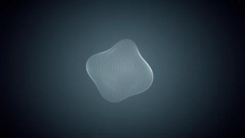 Metamorphose of amorphous shape from dots and lines, abstract animation of fu Stock Illustration
