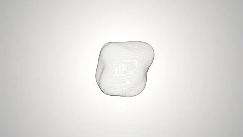 Metamorphose of amorphous shape from dots and lines, abstract animation of fu Stock Illustration