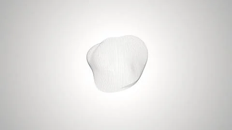 Metamorphose of amorphous shape from dots and lines, abstract animation of fu Stock Illustration