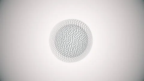 Metamorphose of amorphous shape from dots and lines, abstract animation of fu Stock Illustration