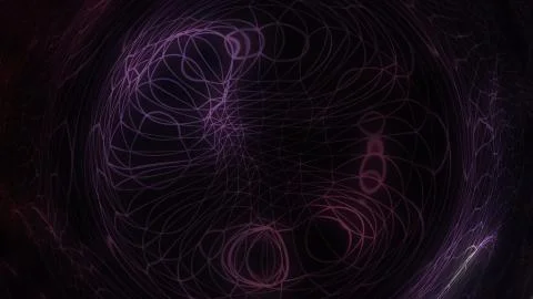 Metamorphose of amorphous shape from dots and lines, abstract animation. model Stock Illustration