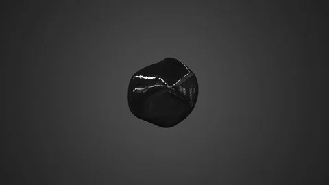 Metamorphose of amorphous shape with waved surface Stock Footage 72686841