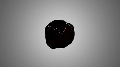 Metamorphose of amorphous shape with wavy  colorful surface Stock Footage 72758613